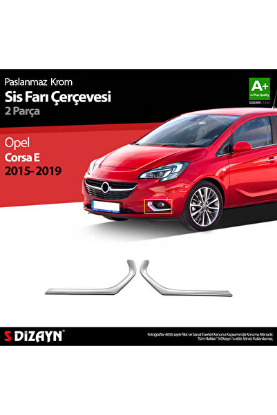 S Dizayn S-Dizayn Opel Corsa E Krom Sis Farı Çerçevesi 2 Prç 2015-2019 6828210