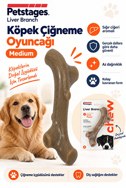 PetStages Liver Branch Köpek Çiğneme Oyuncağı Medium