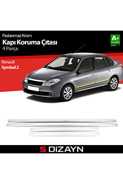 S Dizayn S-Dizayn Renault Symbol 2 Kapı Koruma Çıtası Krom 2008-2013 7004400