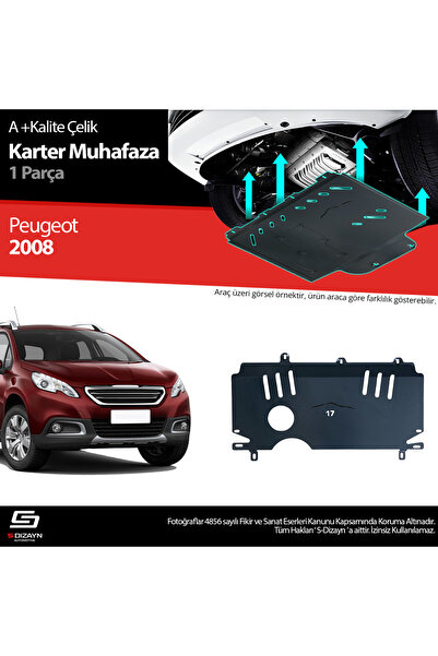 S Dizayn S-Dizayn Peugeot 2008 Çelik Karter Muhafaza Koruma 2013-2019 A+ Kali...