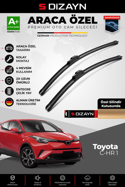 S Dizayn S-Dizayn Toyota C-HR Ön Cam Silecek Seti 2016-2023 Premium Araca Öze...
