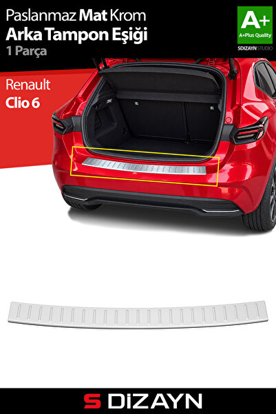 S Dizayn S-Dizayn Renault Clio 6 Krom Arka Tampon Eşiği (Mat Krom) 2025 Üzeri...