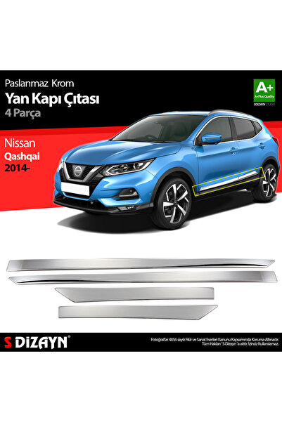 S Dizayn S-Dizayn Nissan Qashqai Krom Yan Kapı Çıtası 4 Prç 2014-2021 6613140