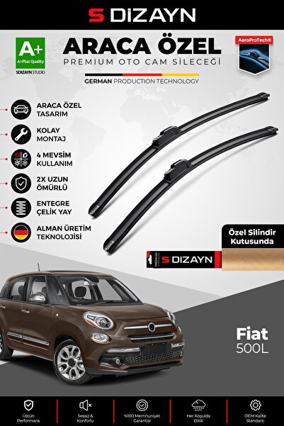 S Dizayn S-Dizayn Fiat 500L Ön Cam Silecek Seti 2012 Üzeri Premium Araca Özel...
