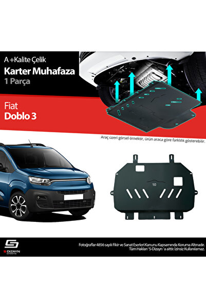S Dizayn S-Dizayn Fiat Doblo Çelik Karter Muhafaza Koruma 2023 Üzeri A+ Kalit...
