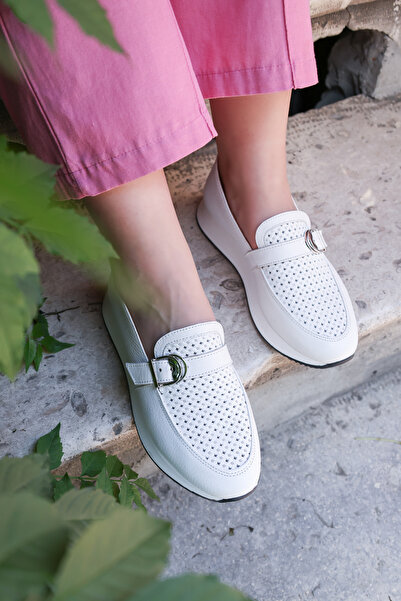 FAST STEP Pantofi casual de damă, albi, din piele naturală 356ZA559DUZ