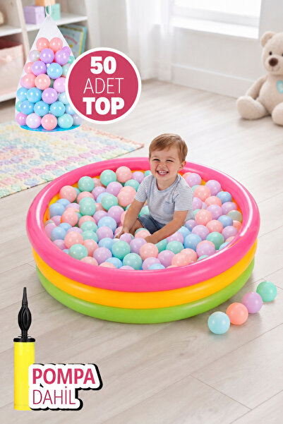 SmartFox Şişme Taban 114 x25 Havuz Pompa Dahil + Oyun Topu