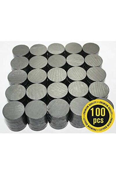 Dünya Magnet 100 Adet 12x3 mm Yuvarlak Ferrit Mıknatıs Çok Amaçlı Süsleme Magneti