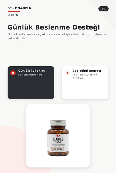 SEO Pharma Hair Tablet 120 Chewable Tablets after Hair Transplantation