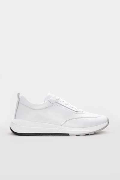 FAST STEP Genuine Leather White Women's Casual Shoes 169Za003