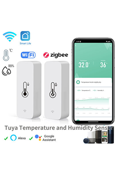 Choice1 WiFi Version Tuya Zigbee WiFi Temperature And Humidity Sensor APP Rem...