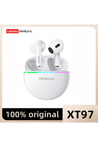 Choice1 Lenovo XT97 white1 Lenovo XT97 Bluetooth Wireless Headphones With Fla...