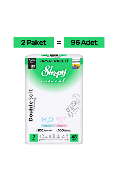 Sleepy Natural Double Soft Ultra Opportunity Package Baby Diapers Size 2 Mini 96 Pieces