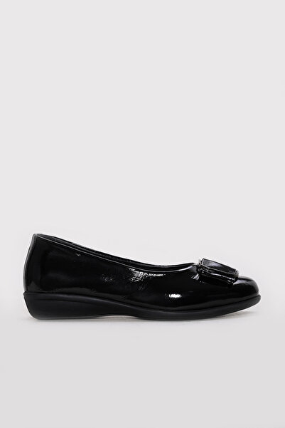 FAST STEP Genuine Leather Black Patent Leather Women's Ballerina Shoes 135Zay...