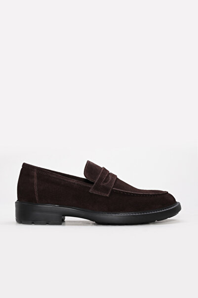 FAST STEP Genuine Leather Brown Suede Men's Casual Shoes 214Ma4091