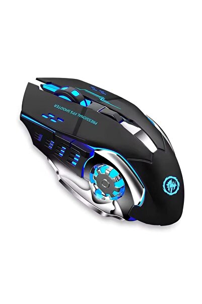 Choice Black Portable Rechargeable Bluetooth Wireless Mouse Silent Luminous G...