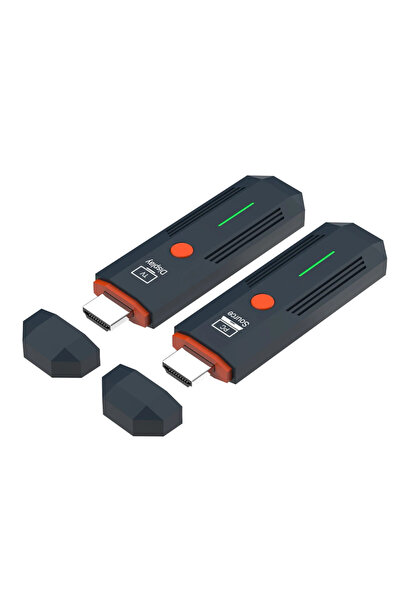 Vikefon جهاز إرسال واستقبال لاسلكي أسود اللون، متوافق مع HDMI، بدقة 1080 بكسل...