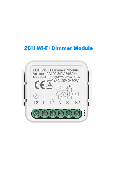 Choice3 WF Dimmer 2CH GIRIER Tuya Smart Dimmer Switch Module ZigBee Breaker R...