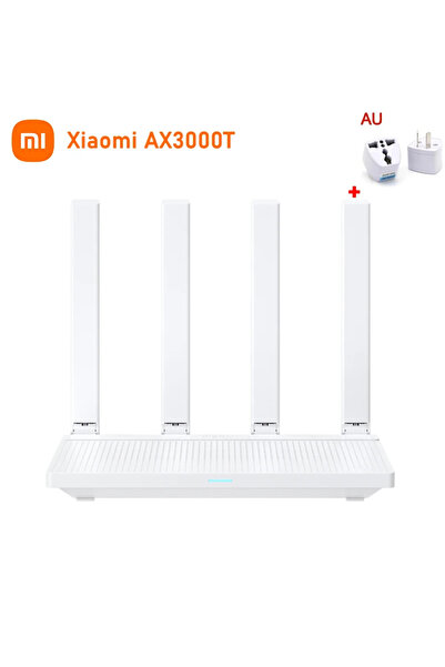 Choice جهاز راوتر شاومي AX3000T مع محول AU، تقنية شبكة 2.4G و5G، واي فاي 6، ا...