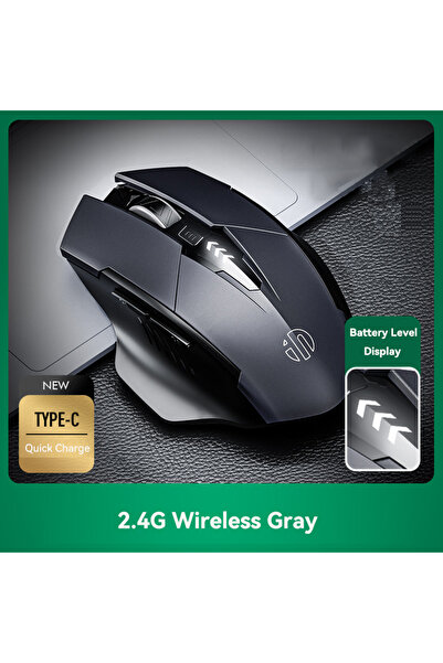 Choice Wireless-Gray Bluetooth Compatible Mouse Rechargeable 2.4G PM6 Wireles...