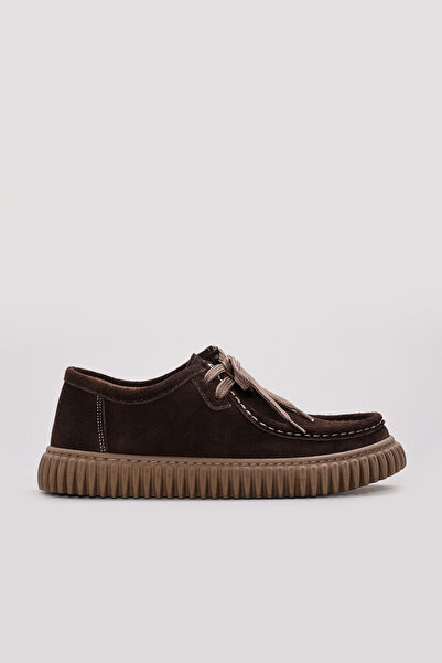 FAST STEP Genuine Leather Brown Suede Women's Casual Shoes 257Za260