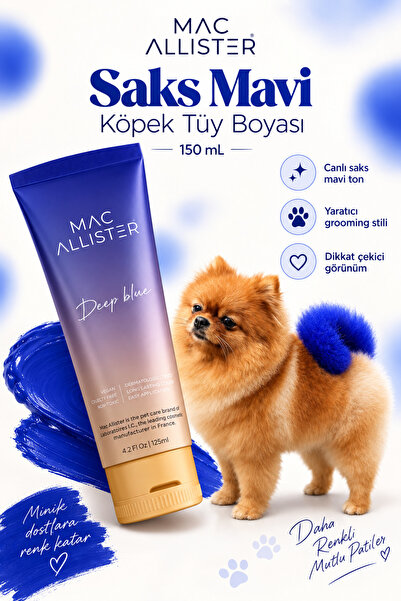 Mac Allister Kedi Köpek Tüy Boyası Saks Mavi Renkli 150 mL