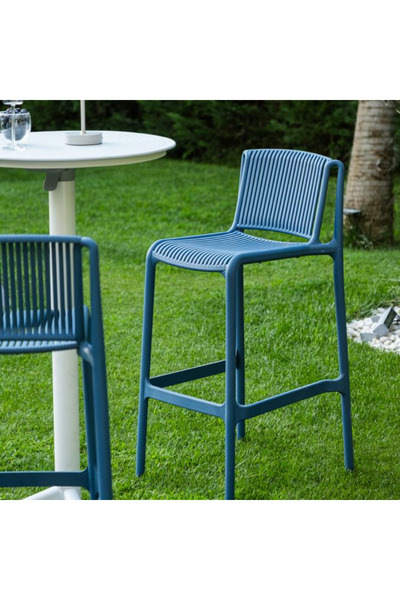 Tilia Nes Polipropilen Bar Sandalyesi 75 cm Saks Mavi - Mutfak, Kafe, Restora...