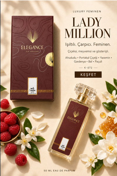 silver elegance vip perfume Lady Million Edp 50 ml – Meyvemsi Ve Çiçeksi Kadı...
