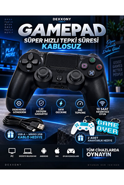 Dexxony Professionel V2 PS4 Kolu Kablosuz PC Bilgisayar Uyumlu Bluetooth Game...