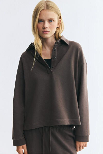 H&M Yakalı Sweatshirt