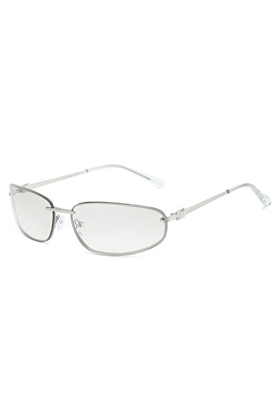 Choice1 WHITE Avant-garde and Fashionable pioneer Oval Frame with Metal Frame...