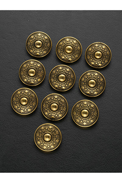 Choice31 15mm-10pcs 01- 10/20pcs Beautiful Retro Totem Patterned Metal Circul...