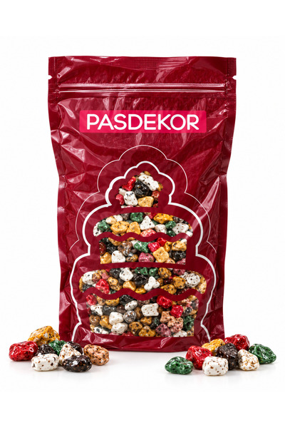 ATIŞTIR Çakıl Taşı Draje Renkli 1kg Kahve Yanına