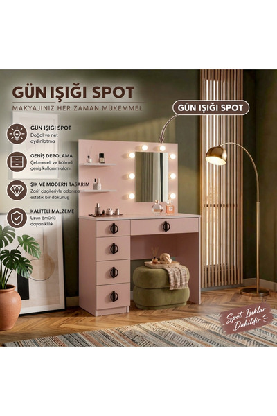 HERMOBİ ADA GÜN IŞIĞI MAKYAJ MASASI