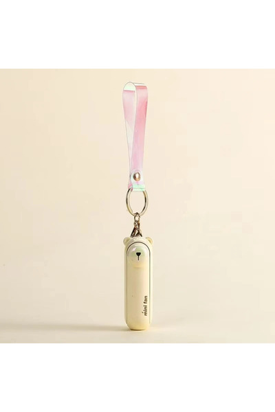 Choice Beige Cute Mini Fan Portable Hand Fold Bedside Office USB Charge Batte...