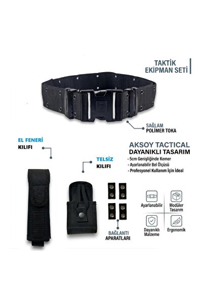 a+ aksoy tactical Delikli Örgü Palaska Jöak Polis Ekipman Seti