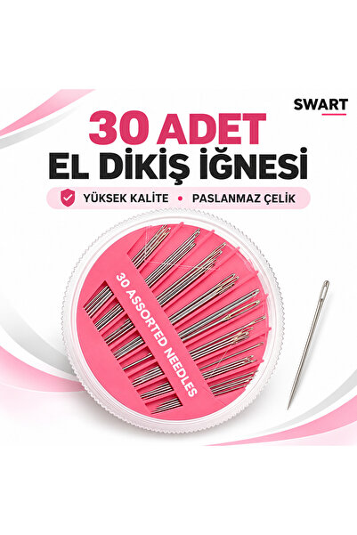 Swart SİNGER ZETİNA JANOME EL DİKİŞ İĞNESİ YÜKSEK KALİTE PASLANMAZ 1 KUTU 30 ...