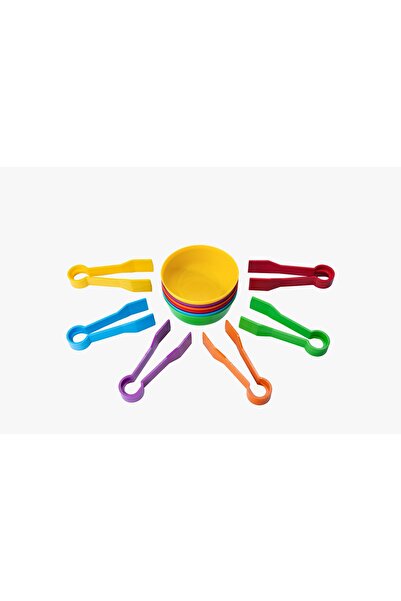 YUMURCAKTOYS Aktarma Seti Kase Ve Cımbız 6 Lı Set