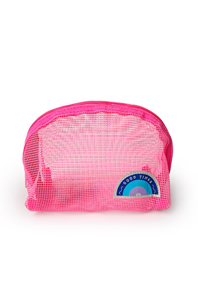 Ecrou Mesh Makyaj Çantası Pembe