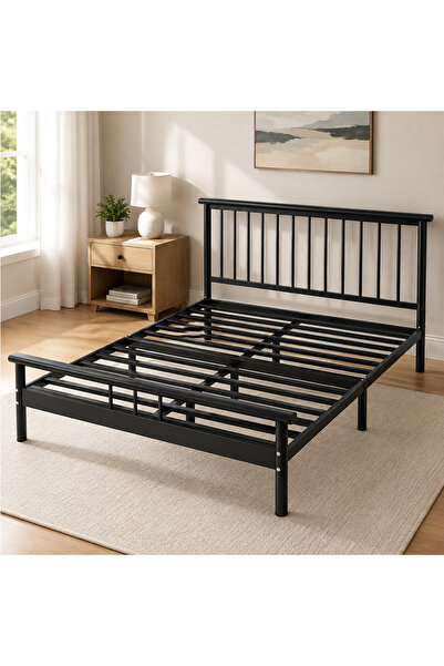 KEKE Queen Size Bed Frame With Sturdy Metal Frame with Modern Design, Easy As...