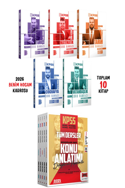 Yargı Yayınları Benim Hocam Yayınları 2026 KPSS GYGK Soru Bankası Seti+ Yargı...