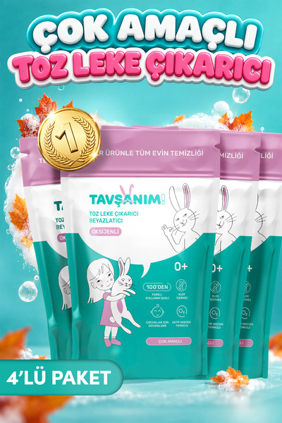 Çok Amaçlı Oksijenli Toz Leke Çıkarıcı Ve Beyazlatıcı 4x800g