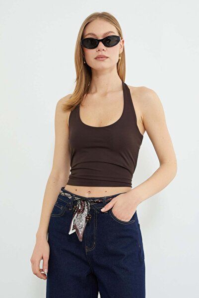 Fulla Moda Bluză cu gât halter