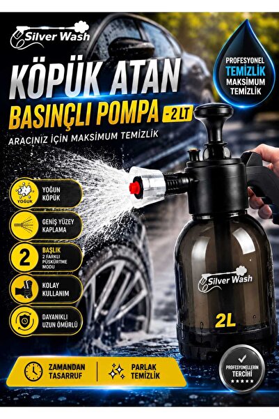 Silver Wash Yüksek Basınçlı Oto Yıkama ve Temizleme Pompası Köpük Püskürtme M...