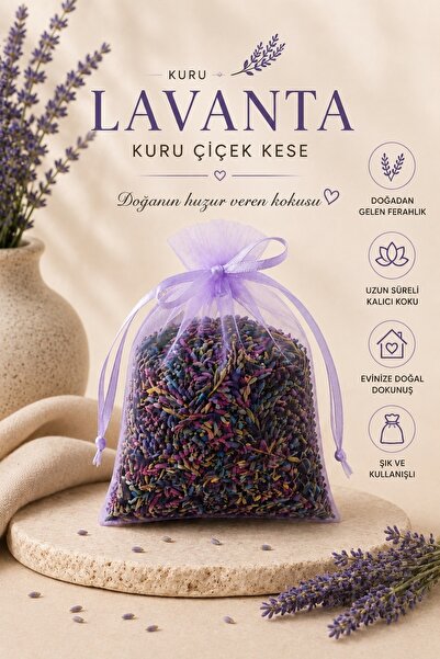 Rosess Renkli Lavanta Kurusu | Lavanta Kesesi | Hediyelik | Yoğun Kokulu | Dekoratif Lavanta Kesesi | Dolap, Çekmece ve Oda Kokusu (1 Adet)