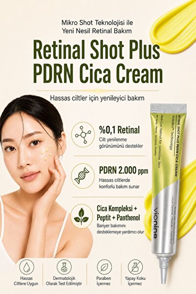 Vio nine Vionine Retinal Shot Plus PDRN Cica Cream 2’li Set - %0,1 Retinal İçeren PDRN Cica Krem Seti 20 ml x 2