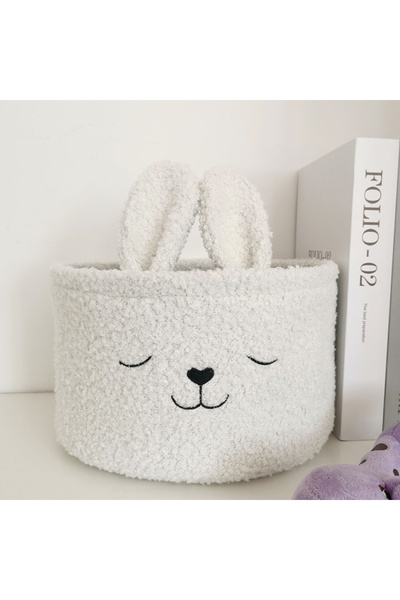 Choice1 B Soft Plush Sundries Storage Baskets Multi-Purpose Rabbit Ears Organ...