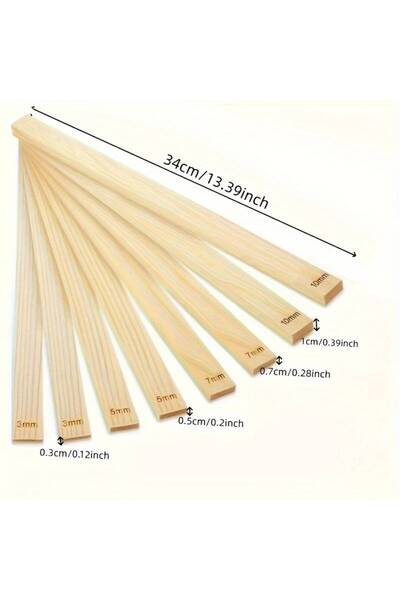 Choice 8PCS 8PCS Wooden Slab Rolling Guides Set - 3mm/5mm/7mm/10mm Clay Rolle...
