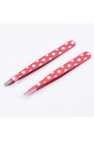 Choice1 2pcs Pink Mini Hair Removal Tweezers Stainless Steel Eyebrow Tweezers...