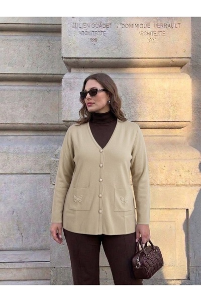 onno style women سترة كلاسيكية منسوجة من الفولاذ المرصع بالحجر على شكل فراشة